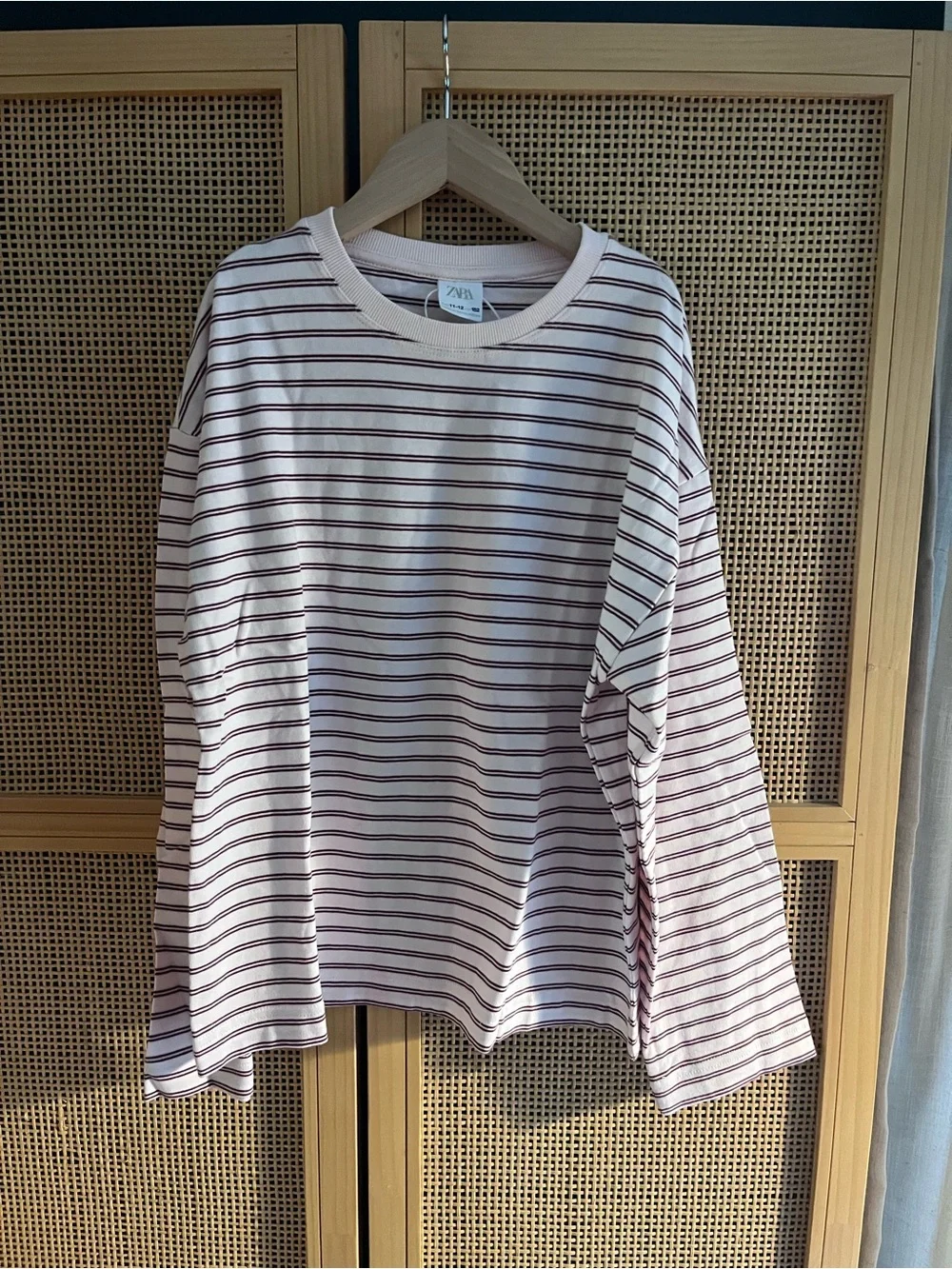 Zara Girls 11-12 Long-Sleeve Striped Tee